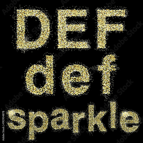 Vector sparkle alphabeth