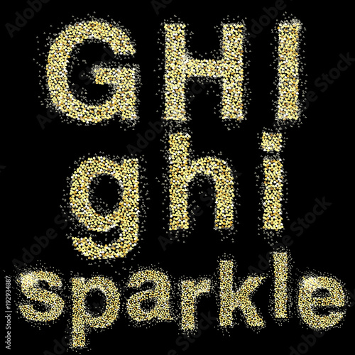 Vector sparkle alphabeth