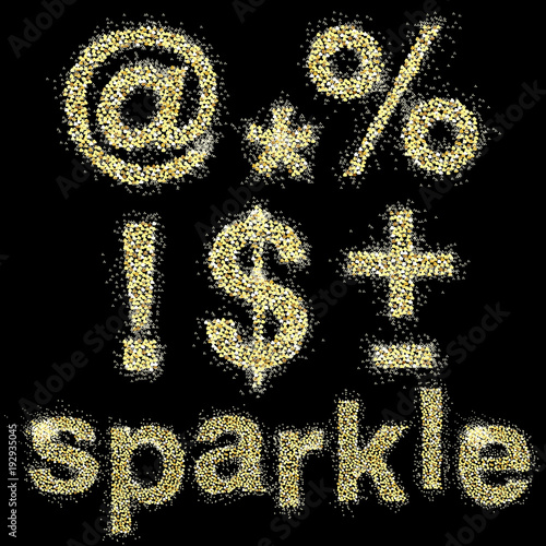 Vector sparkle alphabeth