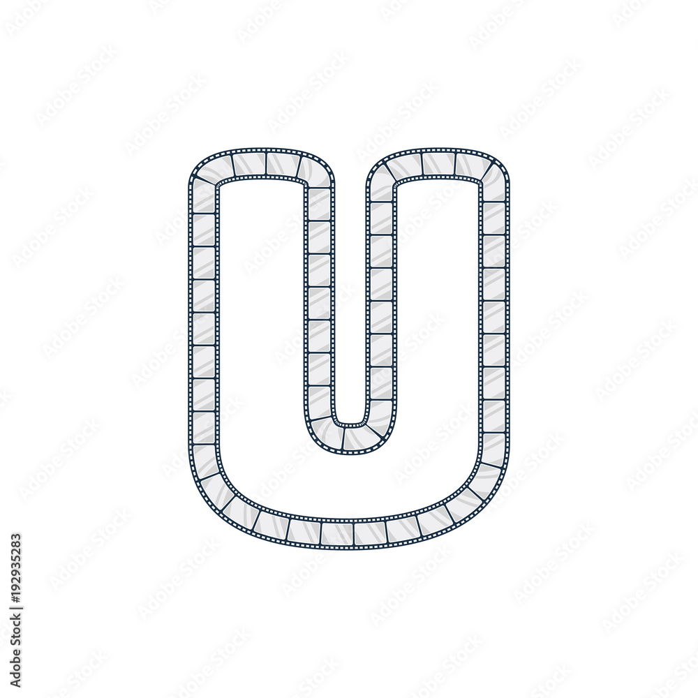 U Film Strip Letter Logo Icon Design U Film Strip Letter Logo Icon Design