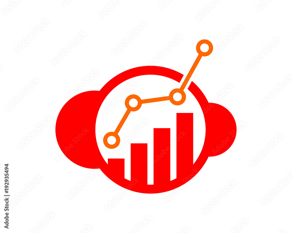 cloud graph red chart diagram business image vector icon logo symbol cloud graph red chart diagram business image vector icon logo symbol