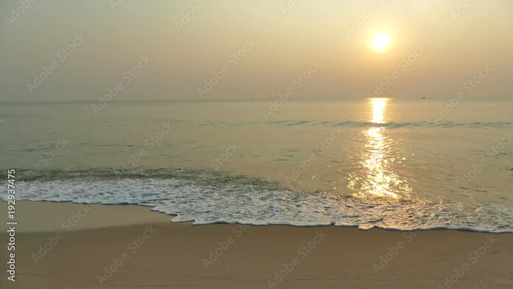 Beautiful tropical beach and sea landscape at sunrise time Beautiful tropical beach and sea landscape at sunrise time