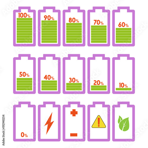 battery infographic shows state of energy photo