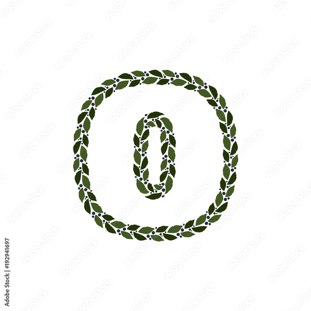 Obraz premium O Plant Letter Logo Icon Design