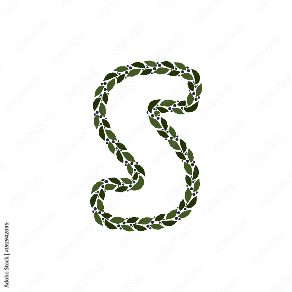 S Plant Letter Logo Icon Design S Plant Letter Logo Icon Design