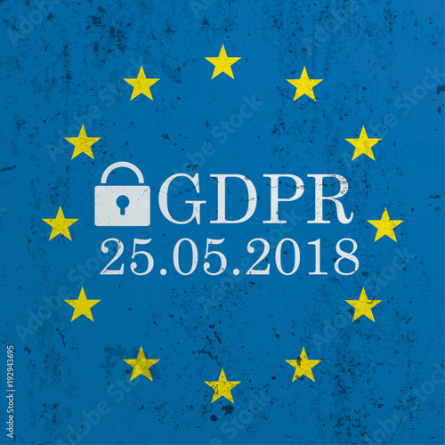 Blue Concrete EU Flag GDPR
