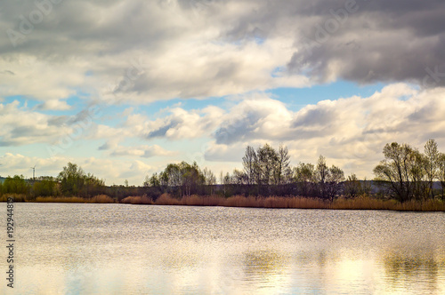 Lenz Bagger See mit Blau Wolken im Frueh Jahr photo