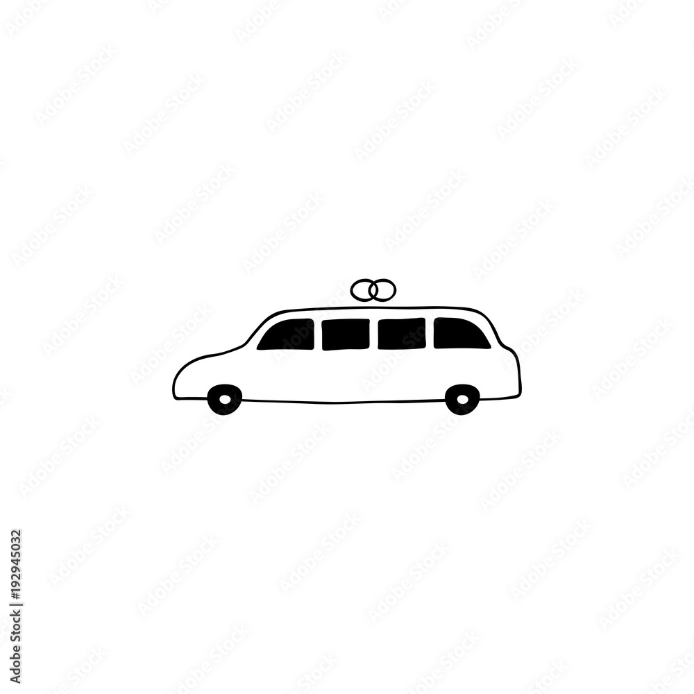 Limousine romantic logo element Limousine romantic logo element