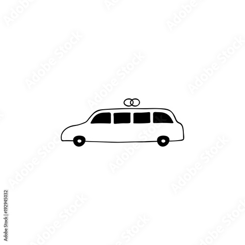 Fototapeta Naklejka Na Ścianę i Meble -  Limousine romantic logo element