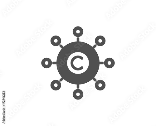 Copywriting network simple icon. Copyright sign. Content networking symbol. Quality design elements. Classic style. Vector