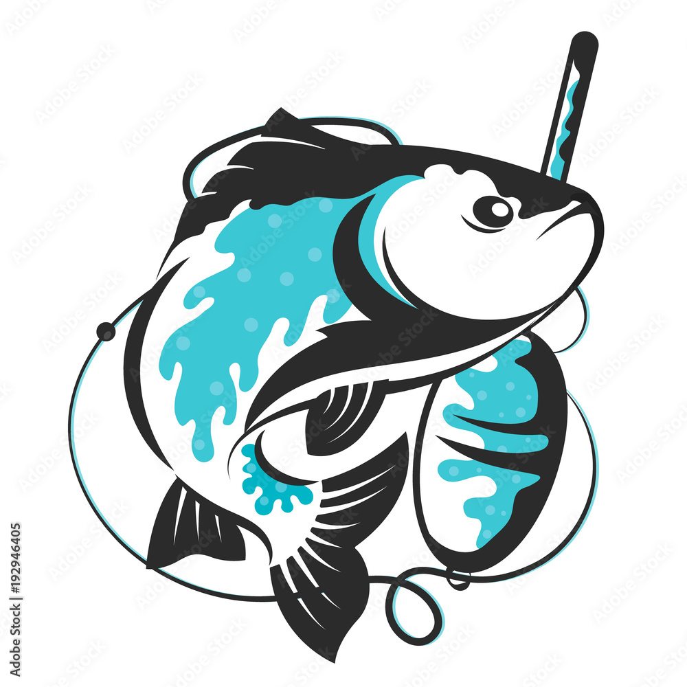 Naklejka premium Fish and float vector