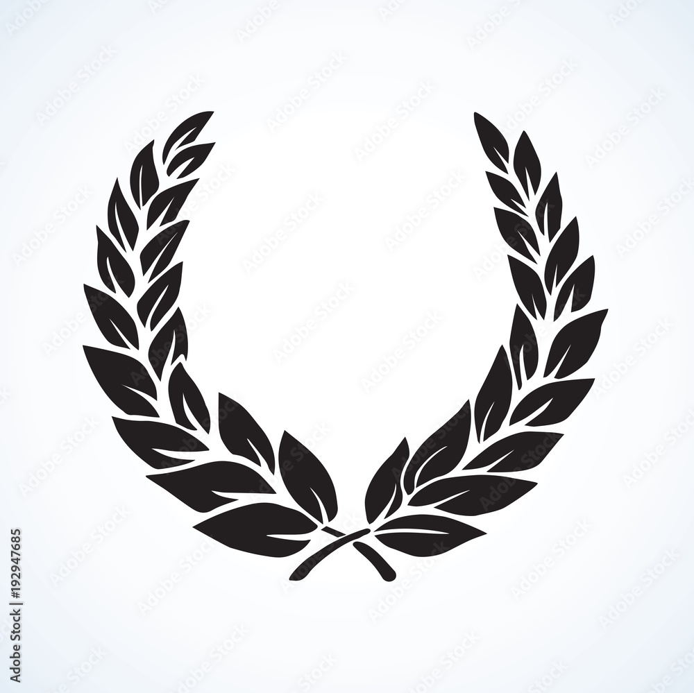 Laurel wreath. Vector drawing Laurel wreath. Vector drawing