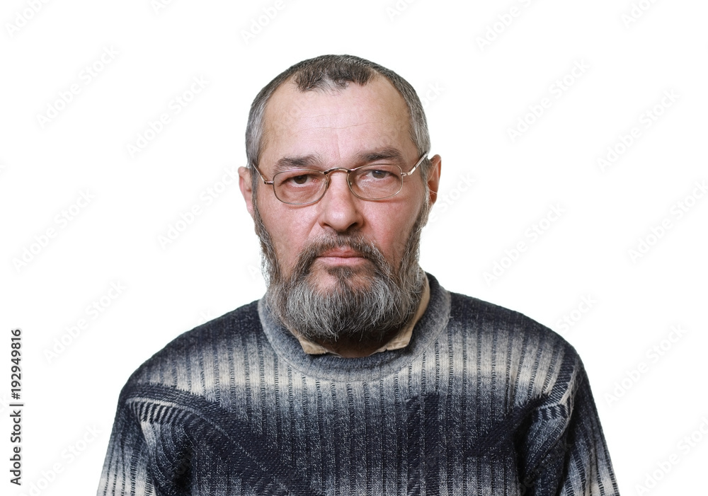 Real man on white Real man on white