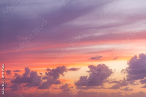 Fototapeta Naklejka Na Ścianę i Meble -  fantastic stunning colorful sunset sky, abstract natural background and texture, wallpaper