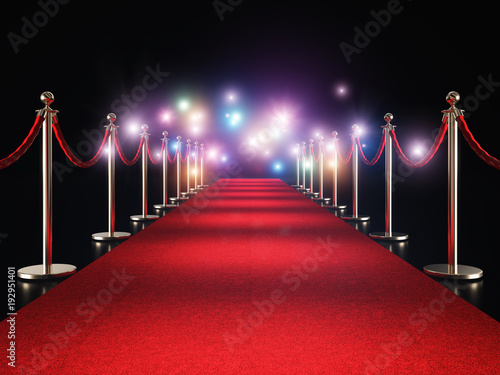 red carpet and flash