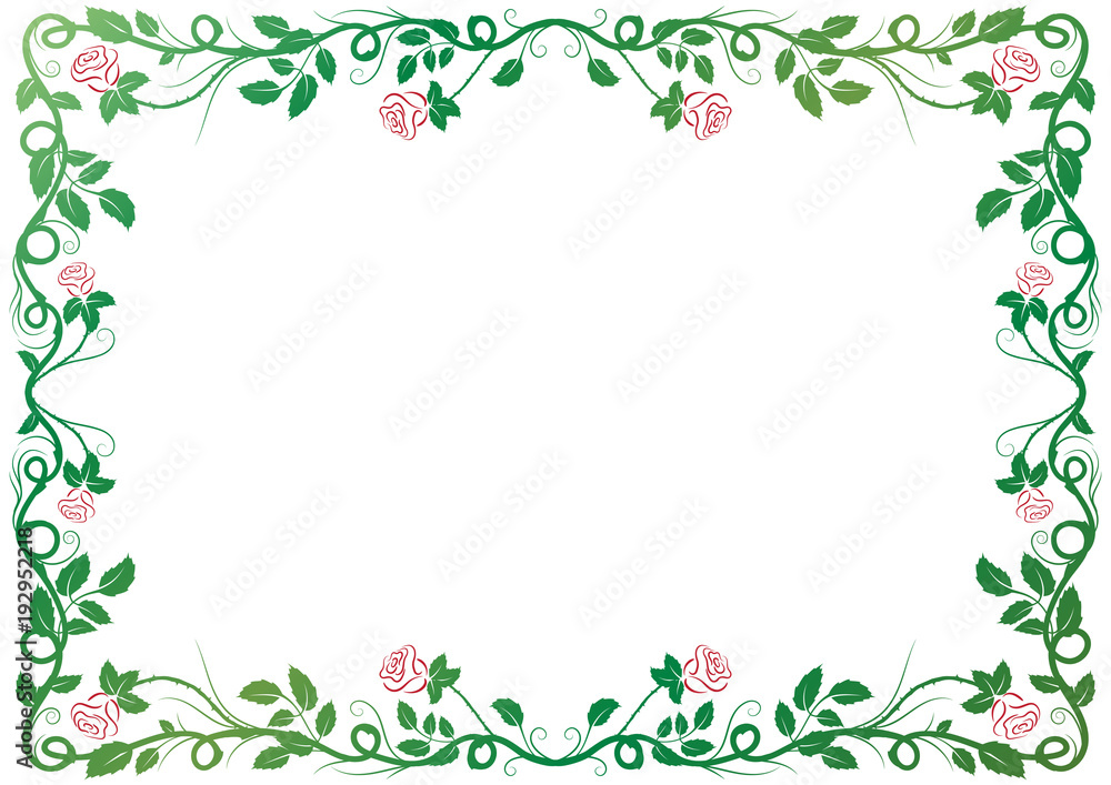 Classical antique decorative frame with pink roses on white background. To be used for holidays, celebrations or happy events