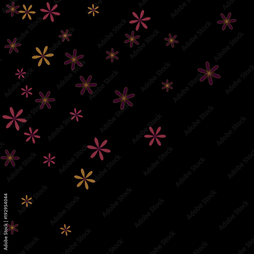Feminine Floral Pattern with Simple Small Flowers for Greeting Card or Poster. Naive Daisy Flowers in Primitive Style. Vector Background for Spring or Summer Design. Feminine Floral Pattern with Simple Small Flowers for Greeting Card or Poster. Naive Daisy Flowers in Primitive Style. Vector Background for Spring or Summer Design.