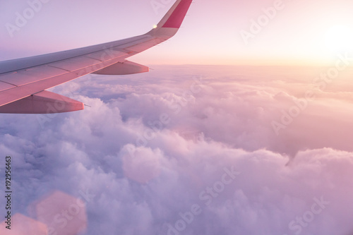 Sunset sky from the airplan...