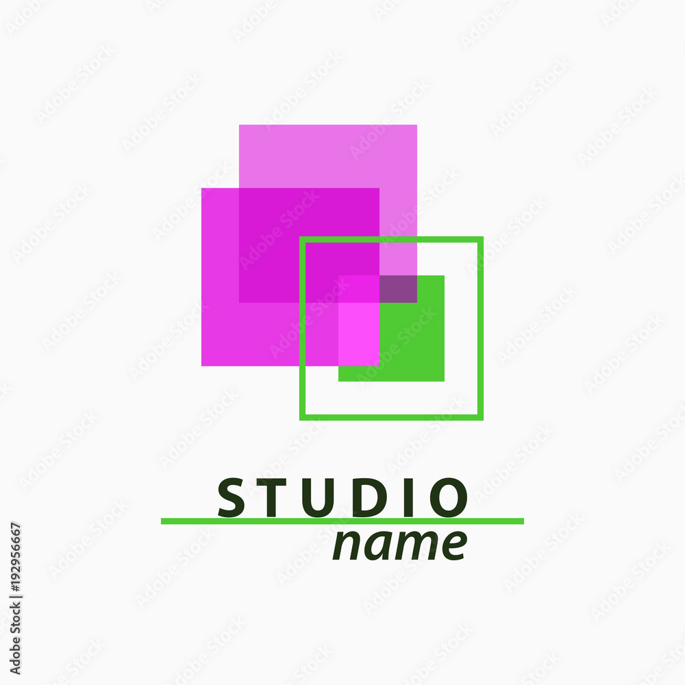 Geometric shapes vector design logo Geometric shapes vector design logo