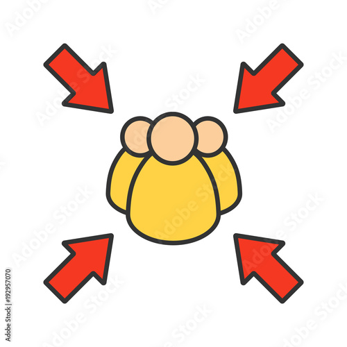 Fire assembly point color icon