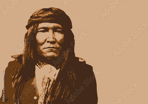 Cochise - chef indien - portrait - personnage célèbre - Amérique - guerrier - Apache