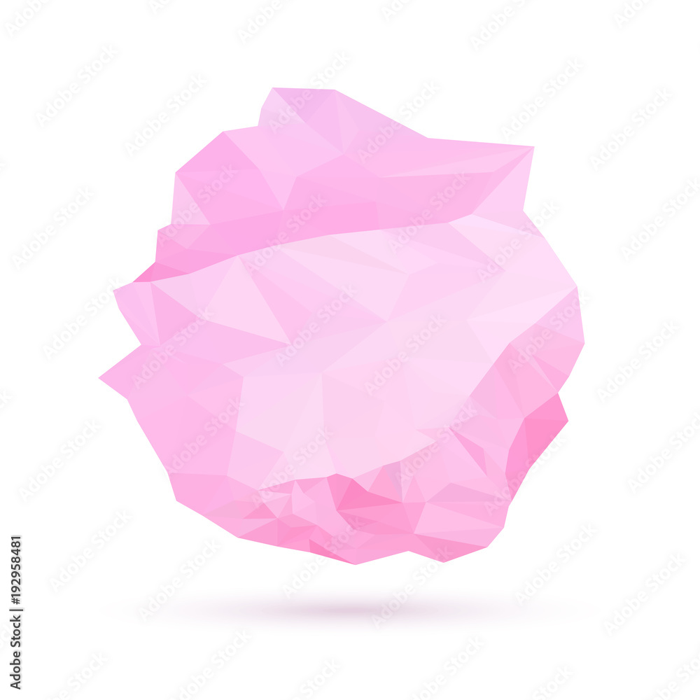 Fototapeta premium Abstract low poly label. Vector illustration