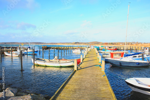 Little harbour on Fyn Island, Denmark