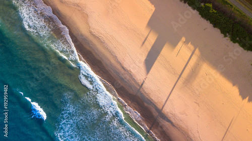 Aerial view of Wollongong Beach , New South Wales, Australia