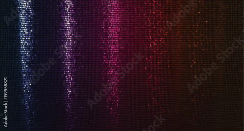 Fototapeta Vector abstract background with glossy colorful halftone effect. Cool backdrop design of glittering texture on dark spectrum.