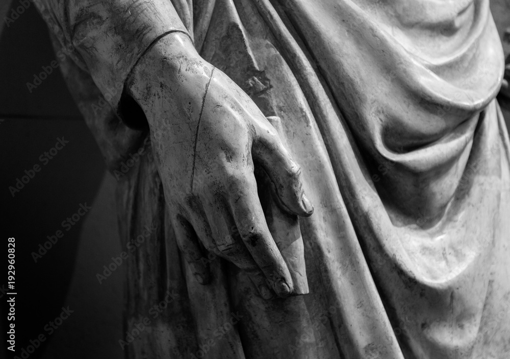 Fototapeta premium stone statue detail of human hand