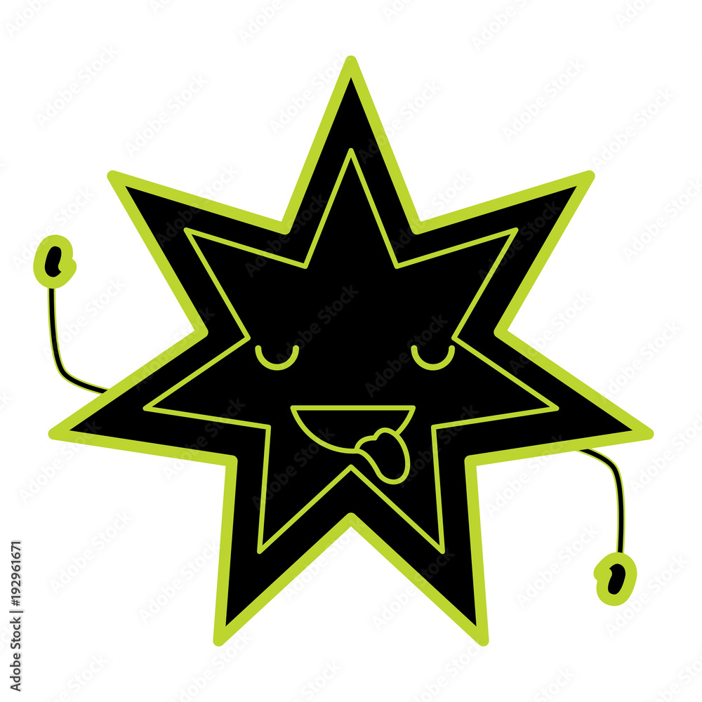 Obraz premium kawaii star icon image