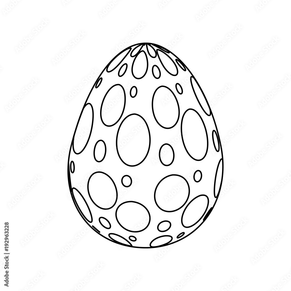 decorative easter egg ornament spotted vector illustration decorative easter egg ornament spotted vector illustration