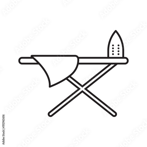 Ironing board linear icon