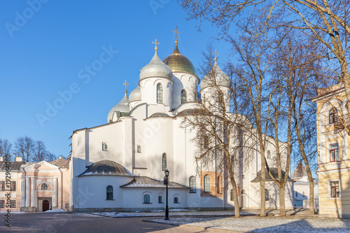 The cathedral of St. Sophia in the Novgorod Kremlin, Veliky Novgorod, Russia
