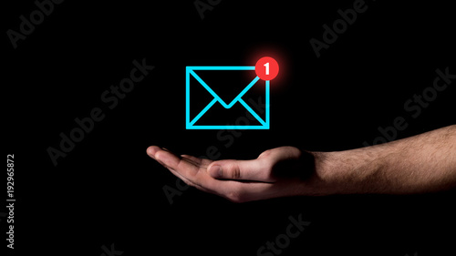 Hand showing Email concept