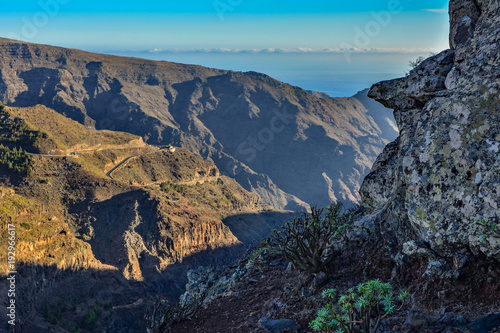 Spain Gomera island mountain landscape