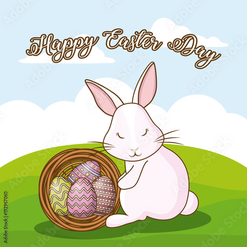 Happy easter day design