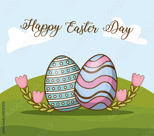 Happy easter day design