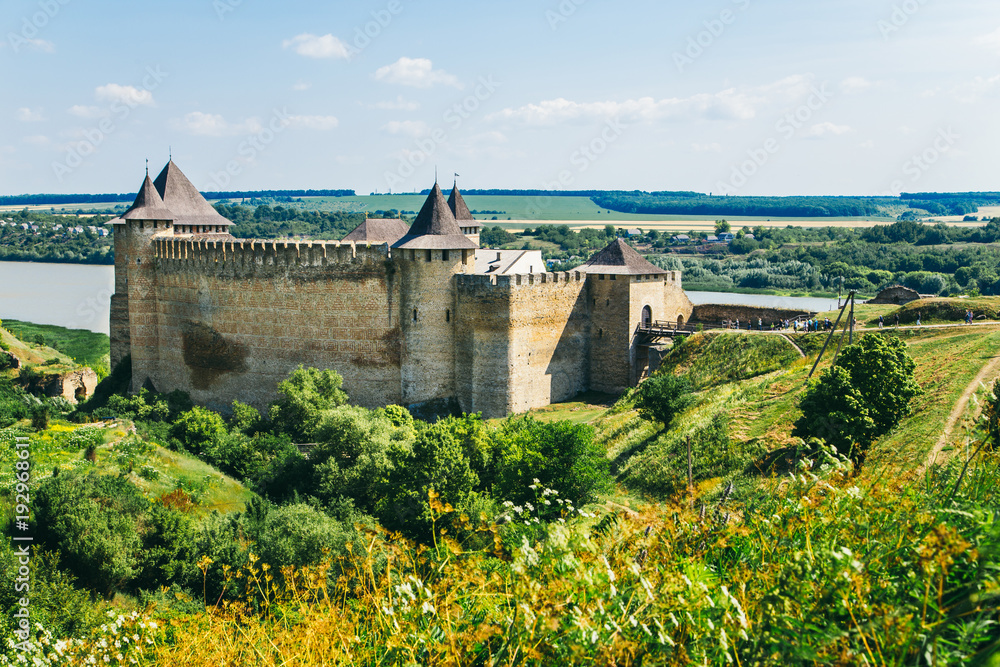Medieval fortress in the Khotyn town West Ukraine. The castle is the seventh Wonder of Ukraine. June 27.2015  Khotyn. Ukraine