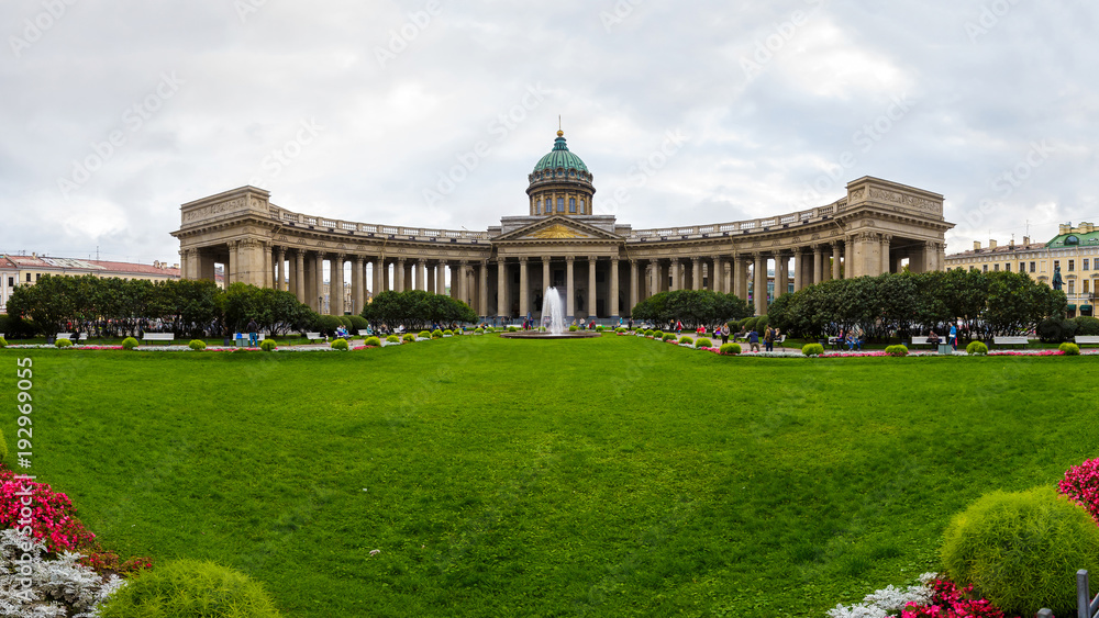 facade of the Kazan Cathedral in St. Petersburg