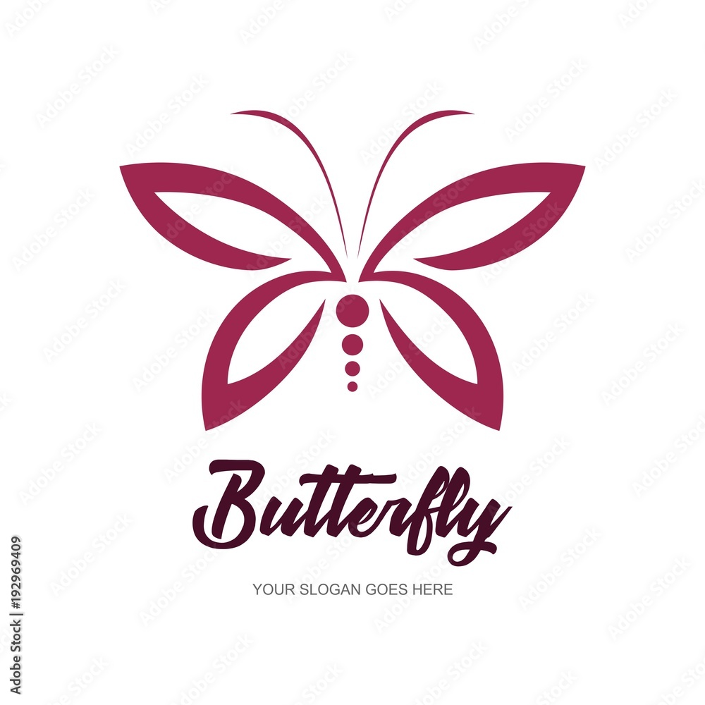 Fototapeta premium Butterfly logo template