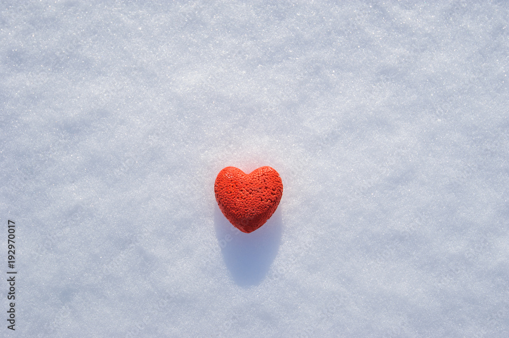 Fototapeta premium heart on the snow