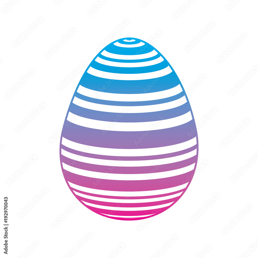 stripes decorative easter egg ornament festive vector illustration degrade color line image stripes decorative easter egg ornament festive vector illustration degrade color line image
