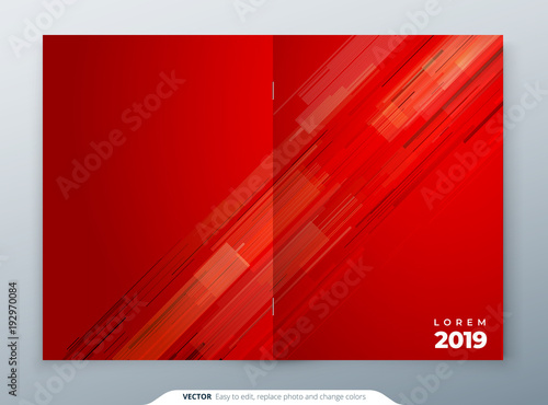 Trendy glitch covers design with geometric pattern. Modern vector illustration.