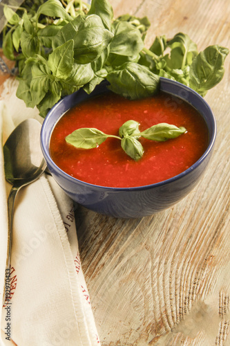 Tomato soup with basil