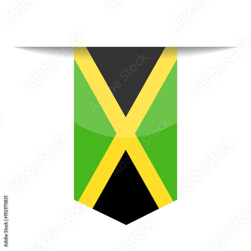 Jamaica Flag Vector Bookmark Icon