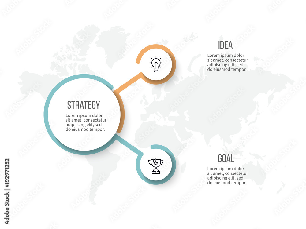 Fototapeta mapa świata dla dzieci Business infographic. Organization