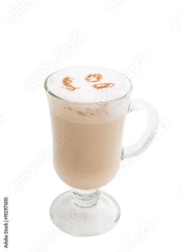 cup of cappuccino isolated