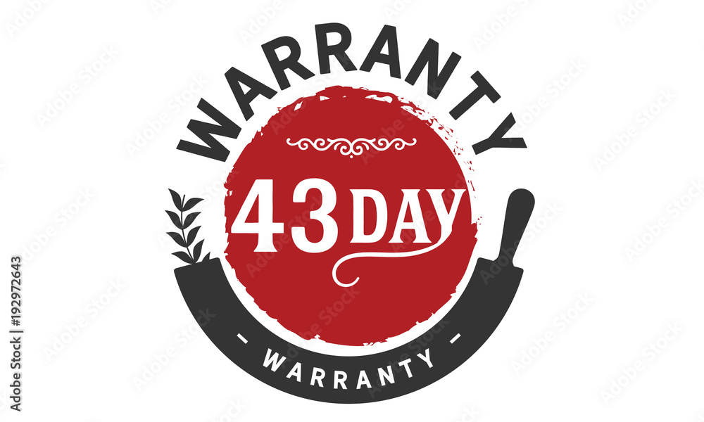 Obraz premium 43 days warranty icon vintage 