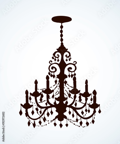 Chandelier. Vector drawing